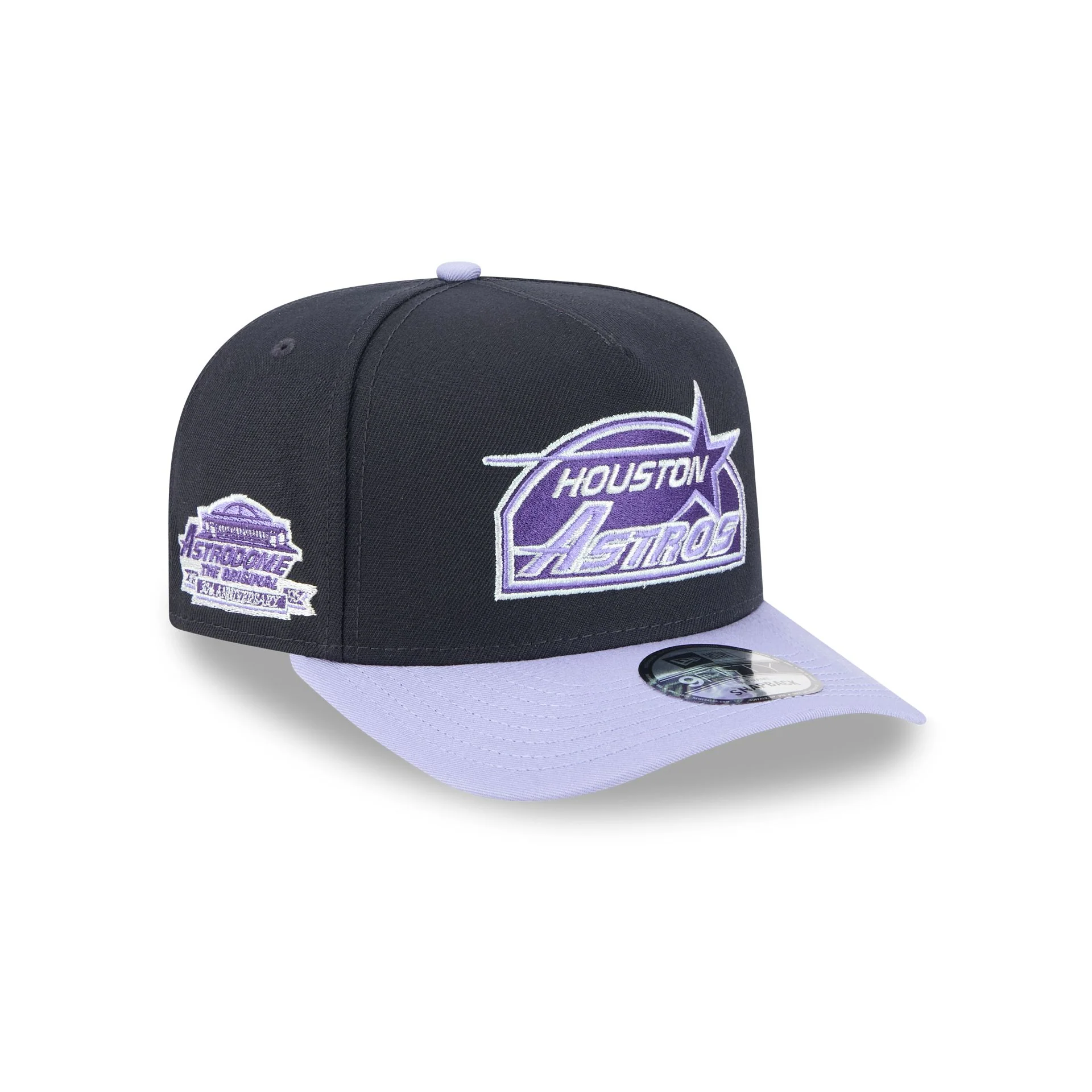 Houston Astros Navy Lavender 9FIFTY A-Frame Snapback Hat