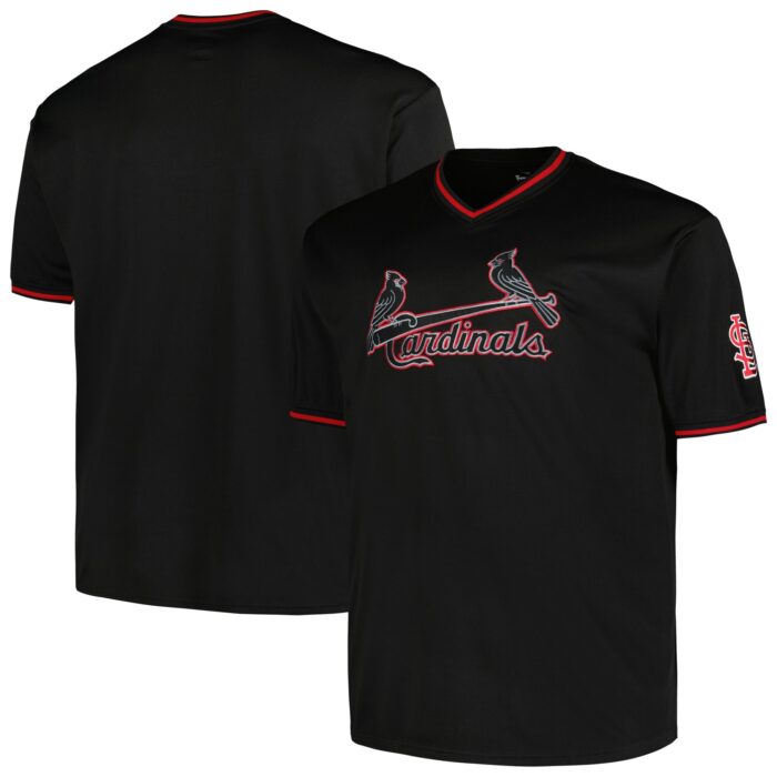 Men’s St. Louis Cardinals Profile Black Big & Tall Pop Fashion Jersey