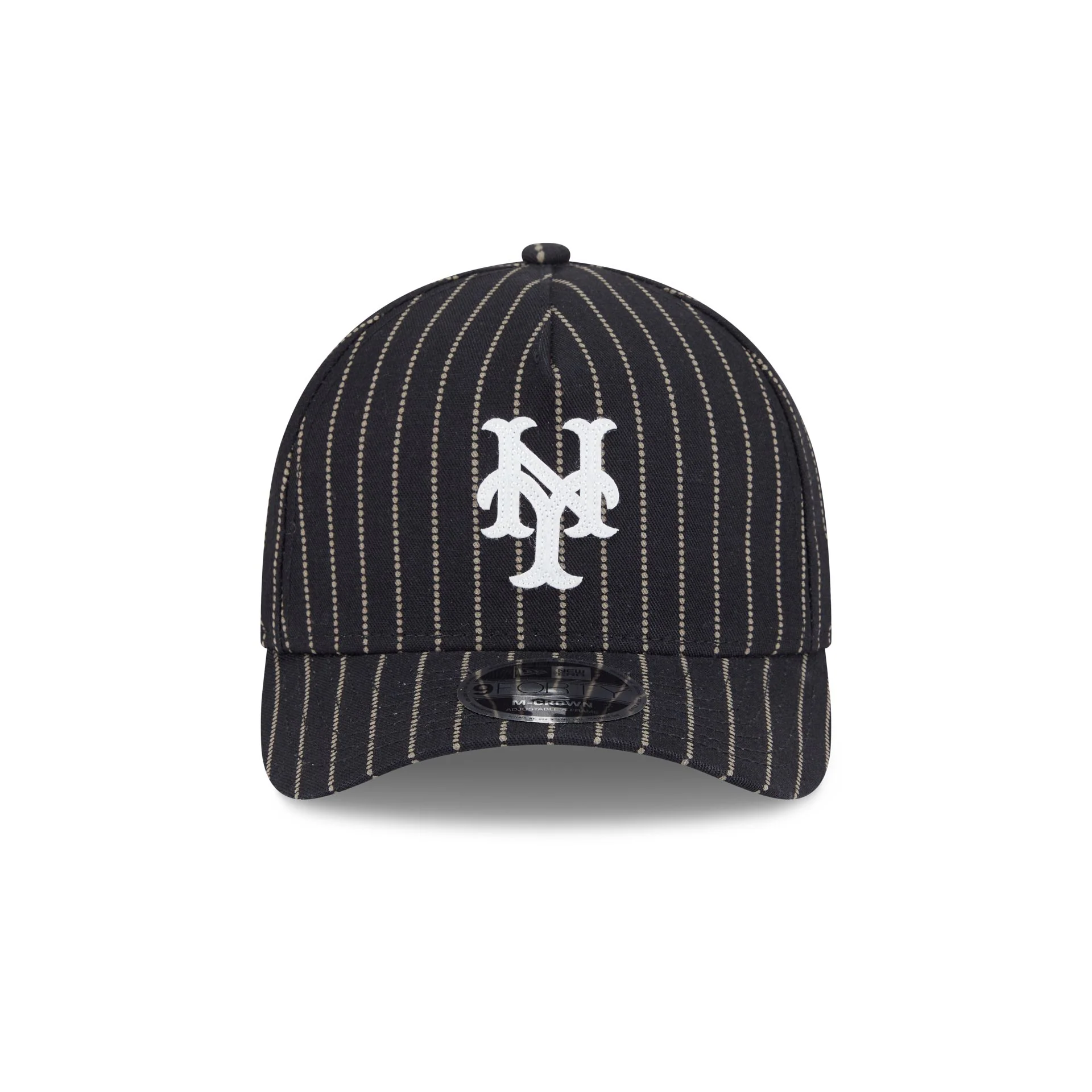 New York Mets Dotted Pinstripe 9FORTY M-Crown A-Frame Adjustable Hat