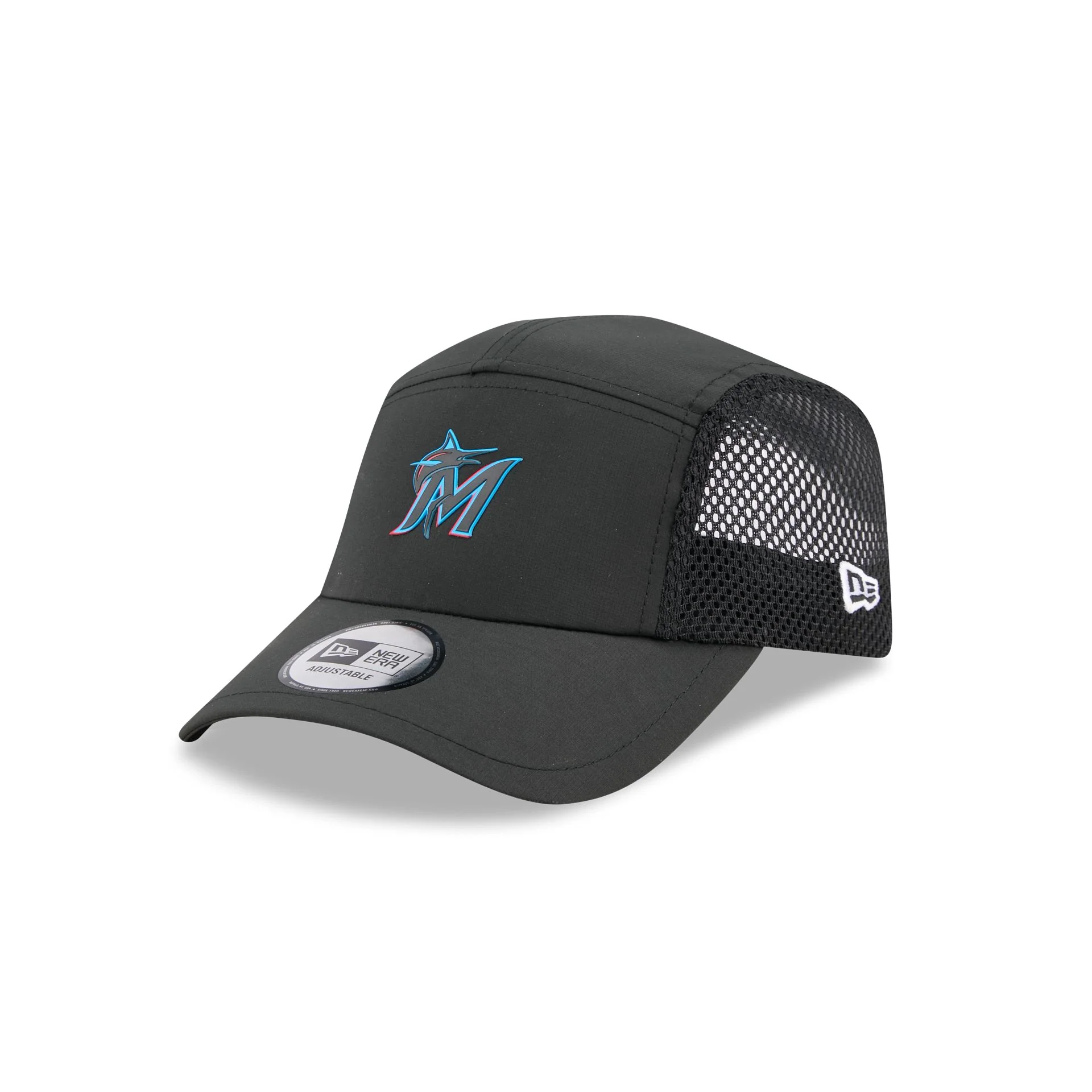Miami Marlins Poly Runner Adjustable Hat
