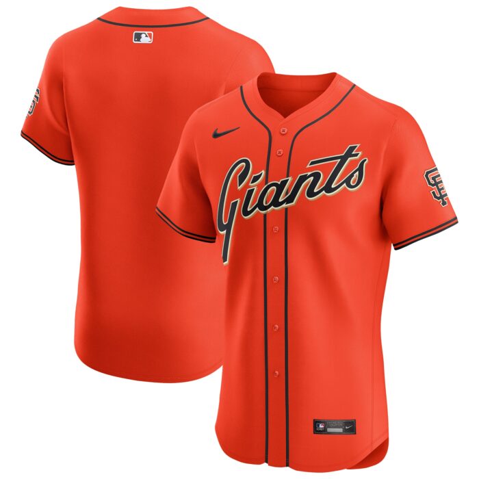 Men’s San Francisco Giants Nike Orange Alternate Vapor Premier Elite Patch Jersey