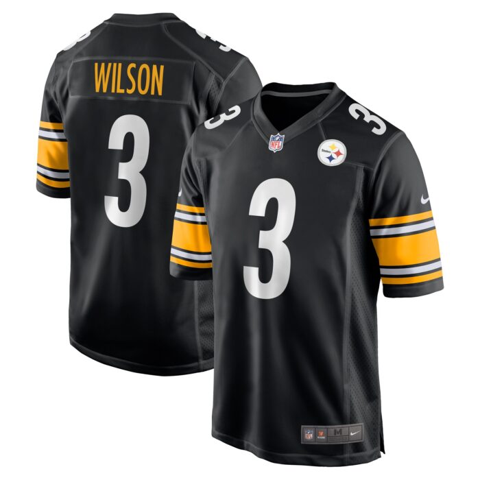 Men’s Pittsburgh Steelers Russell Wilson Nike Black Game Jersey