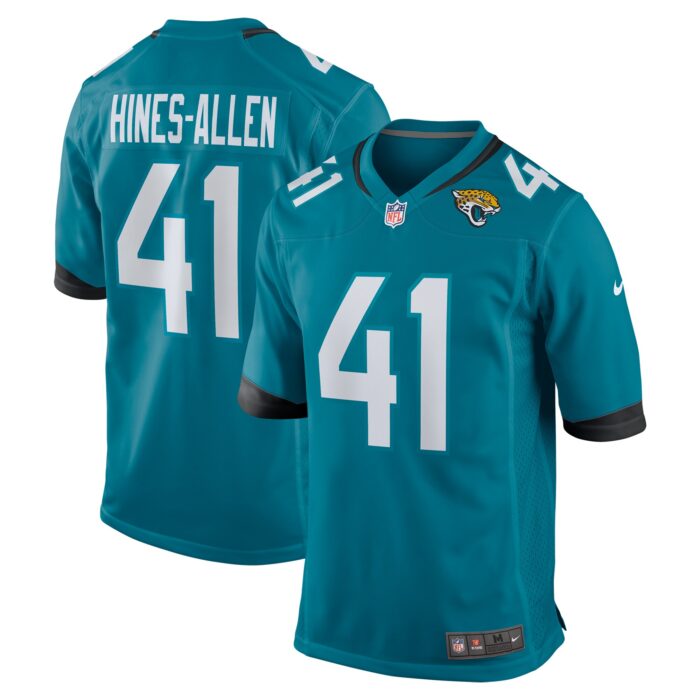 Men’s Jacksonville Jaguars Josh Hines-Allen Nike Teal Player Game Jersey