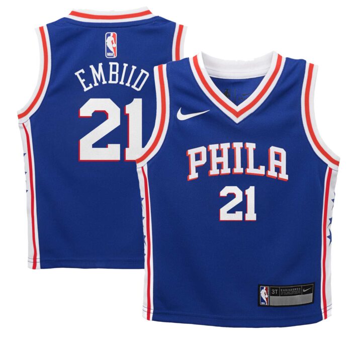 Infant Philadelphia 76ers Joel Embiid Nike Royal Swingman Player Jersey – Icon Edition