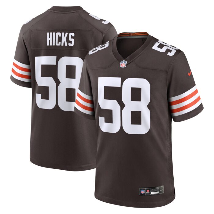 Men’s Cleveland Browns Jordan Hicks Nike Brown Game Jersey