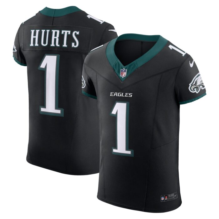 Men’s Philadelphia Eagles Jalen Hurts Nike Black Alternate Vapor F.U.S.E. Elite Jersey