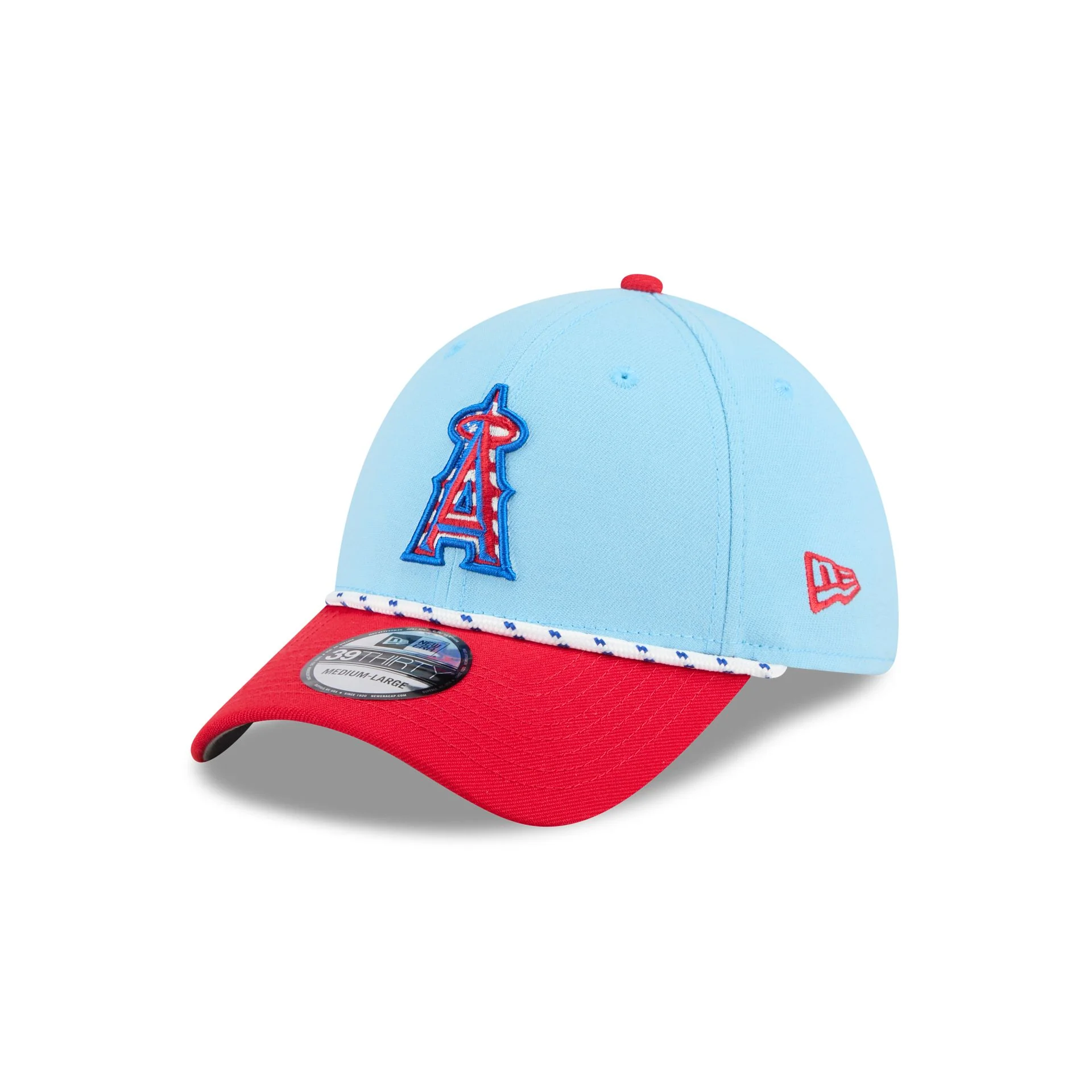 Los Angeles Angels Independence Day 2025 39THIRTY Stretch Fit Hat