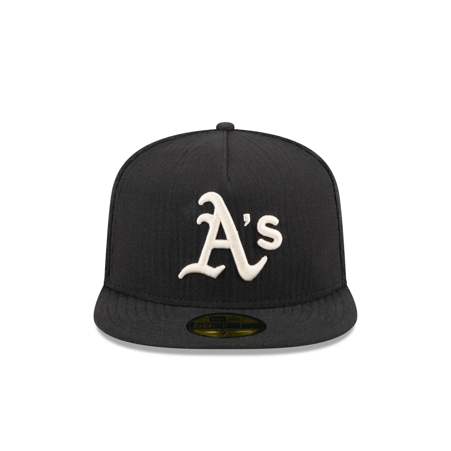 Athletics Black Mesh 59FIFTY A-Frame Fitted Hat