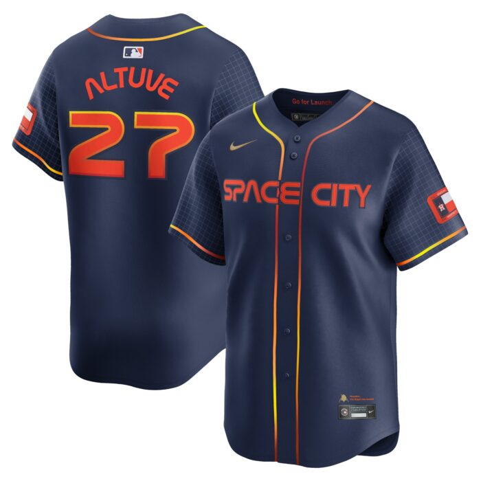 Men’s Houston Astros Jose Altuve Nike Navy City Connect Limited Player Jersey