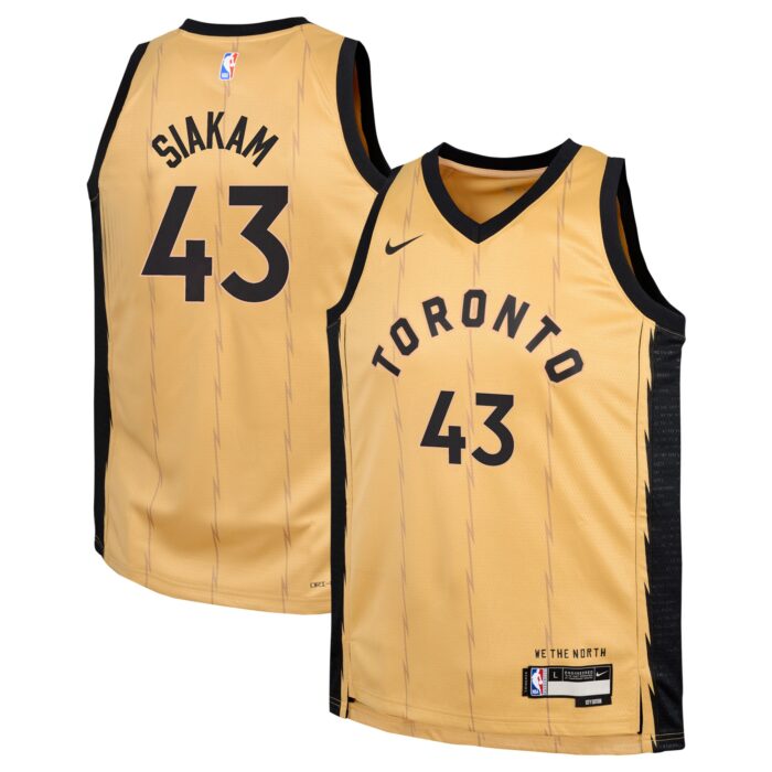 Youth Toronto Raptors Pascal Siakam Nike Gold Swingman Replica Jersey – City Edition