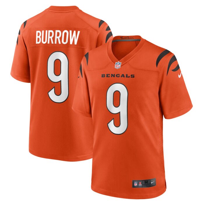 Men’s Cincinnati Bengals Joe Burrow Nike Orange Game Jersey