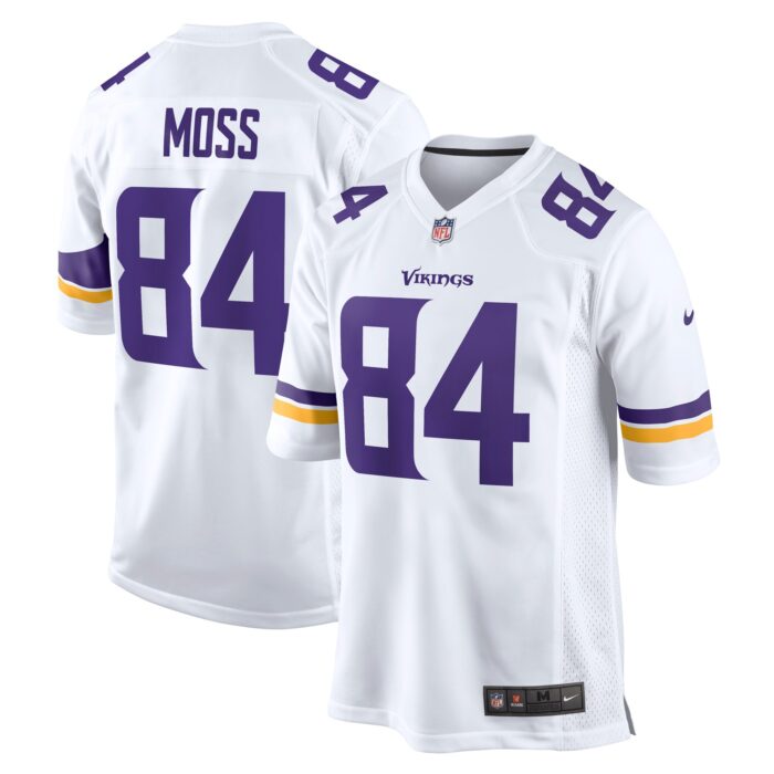 Men’s Minnesota Vikings Randy Moss Nike White Retired Player Game Jersey