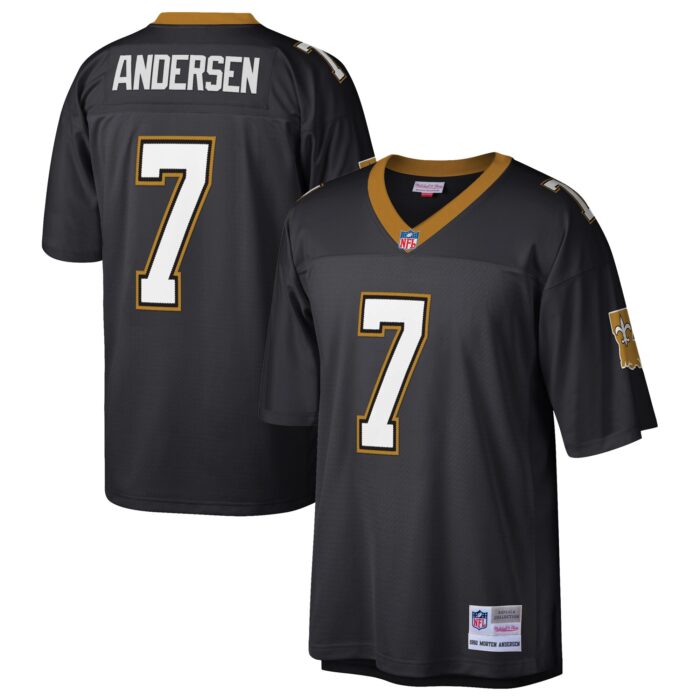 Men’s New Orleans Saints Morten Andersen Mitchell & Ness Black Retired Player Legacy Replica Jersey