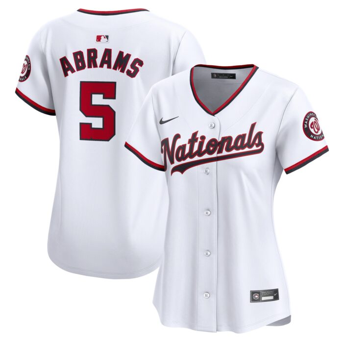 Women’s Washington Nationals CJ Abrams Nike White Home Limited Player Jersey