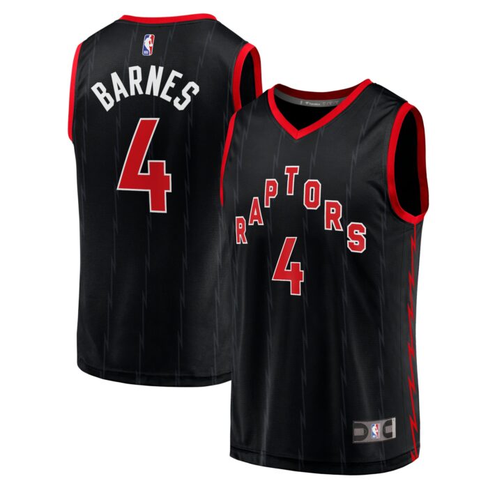 Men’s Toronto Raptors Scottie Barnes Fanatics Black Fast Break Replica Player Jersey – Statement Edition