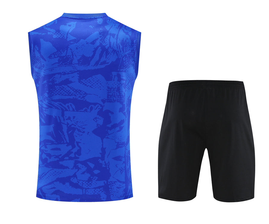 Kit Tank Top + Shorts Barcelona Blue/Black Training 25/26