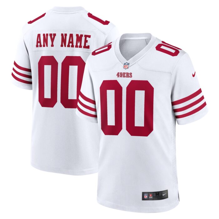 Men’s San Francisco 49ers Nike White Game Custom Player Jersey