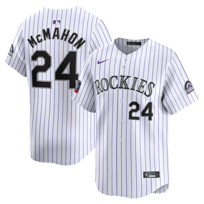 Men’s Colorado Rockies Ryan McMahon Nike White 2024 MLB World Tour Mexico City Series Home Limited Player Jersey