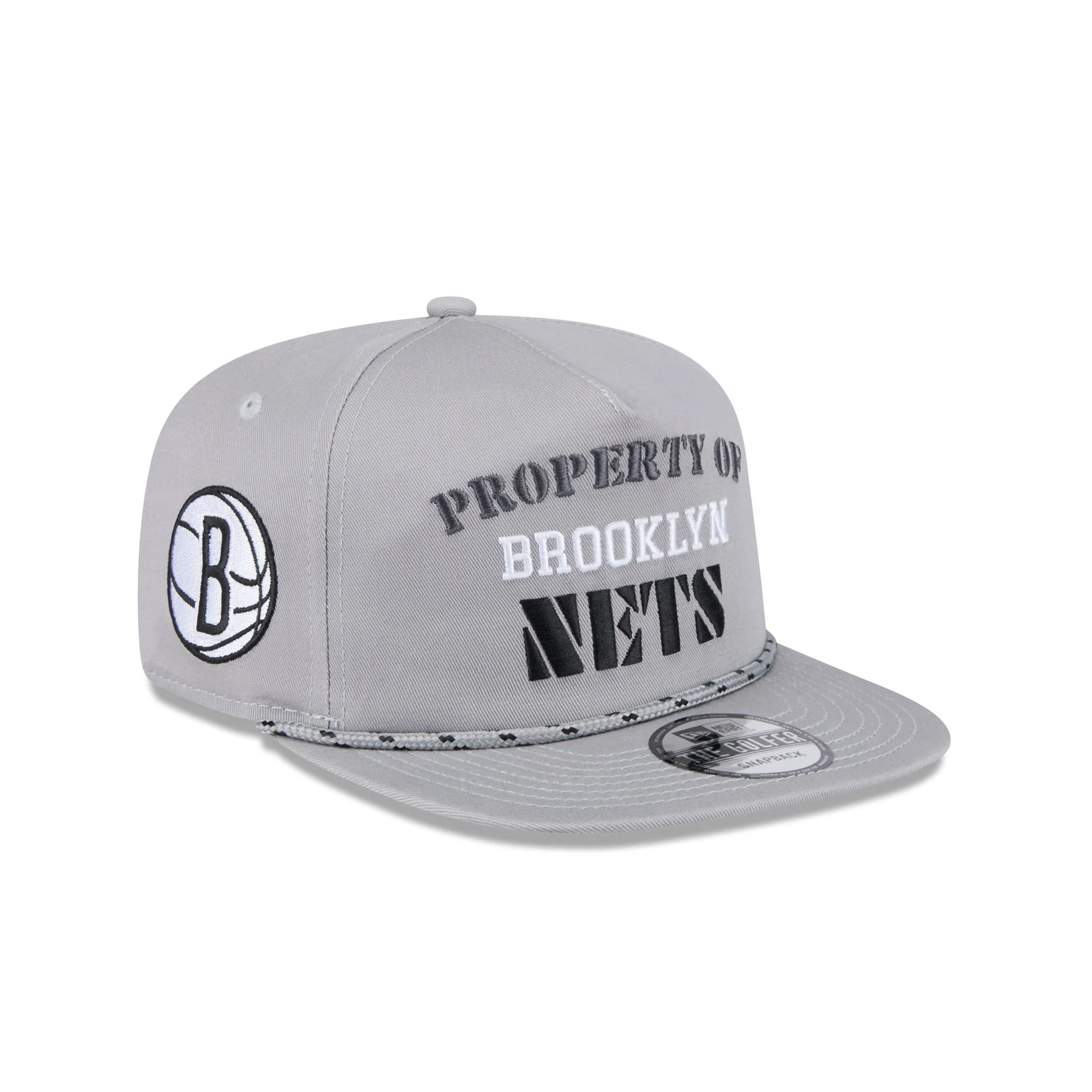 Brooklyn Nets Vintage Gray Rope Golfer Hat