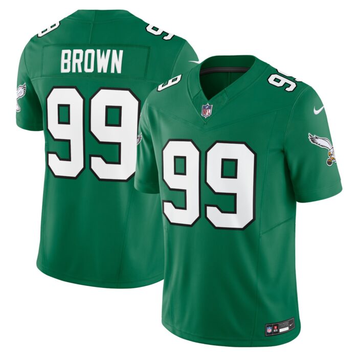 Men’s Philadelphia Eagles Jerome Brown Nike Kelly Green Alternate Vapor F.U.S.E. Limited Jersey