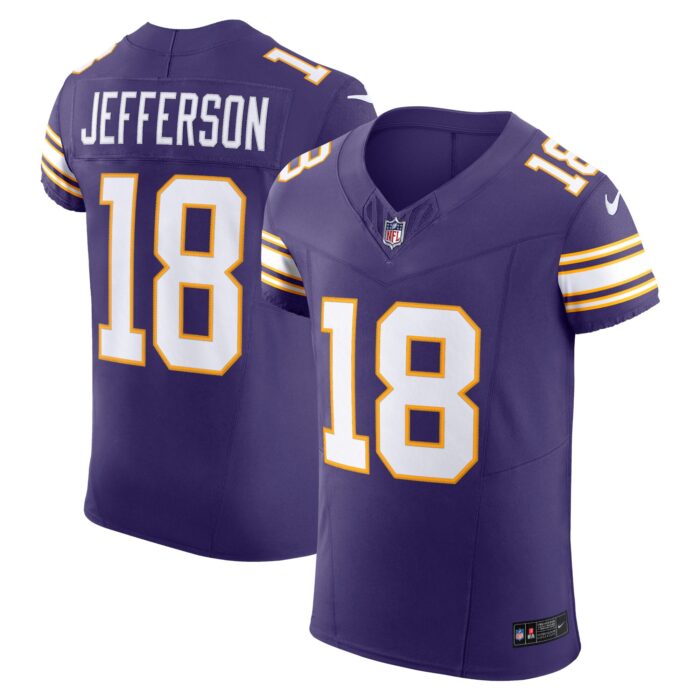 Men’s Minnesota Vikings Justin Jefferson Nike Purple Alternate Vapor F.U.S.E. Elite Jersey