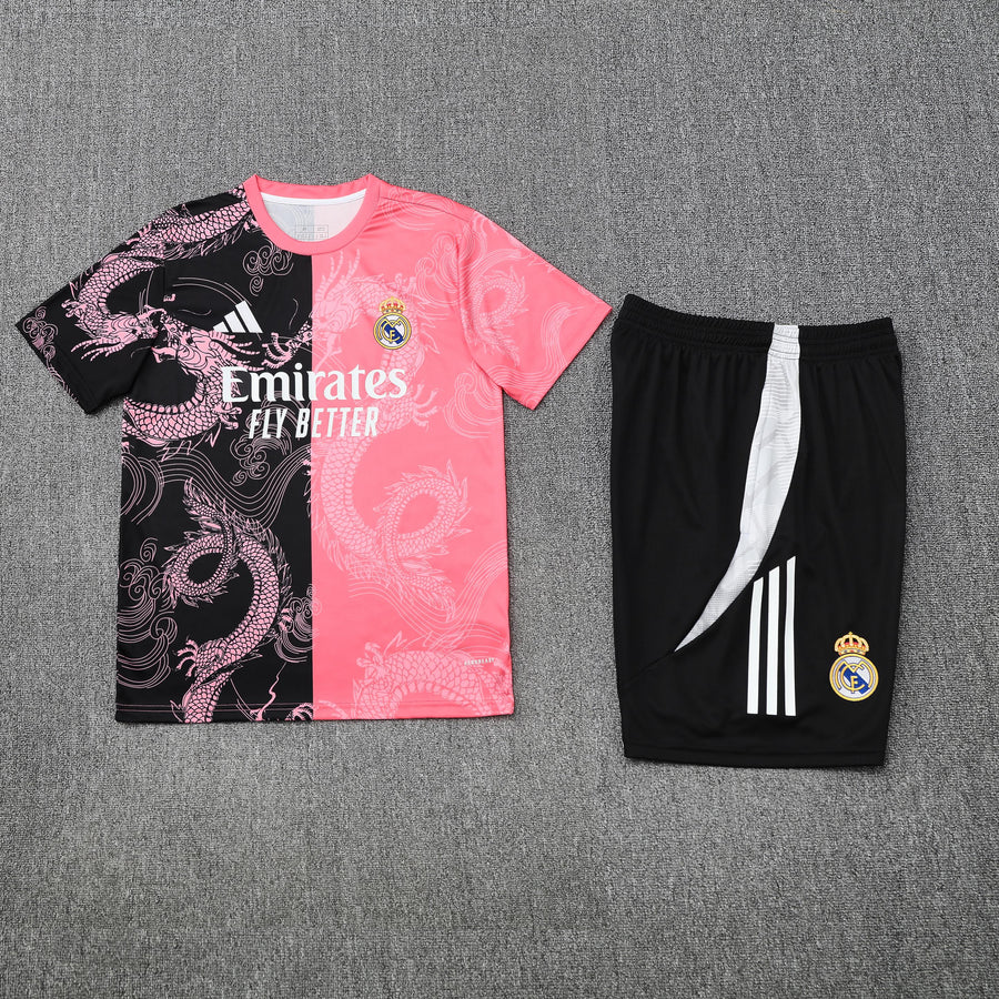 Kit Shirt + Shorts Real Madrid Black/Pink Training 25/26