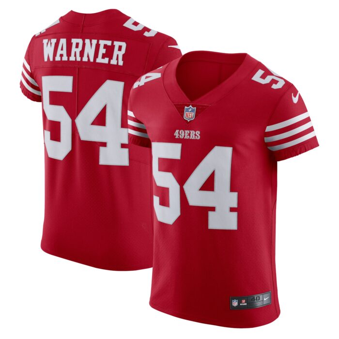 Men’s San Francisco 49ers Fred Warner Nike Scarlet Vapor Elite Jersey