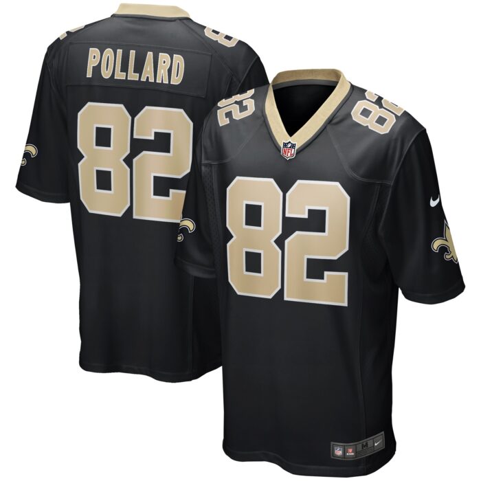 Men’s New Orleans Saints Bob Pollard Nike Black Game Retired Player Jersey