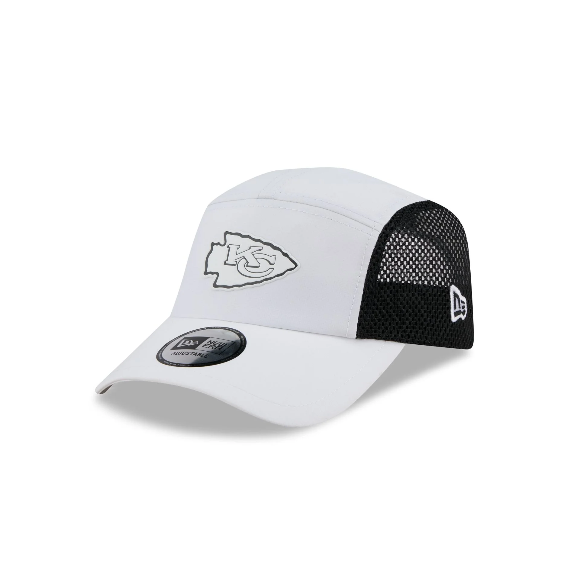 Kansas City Chiefs White Poly Runner Adjustable Hat