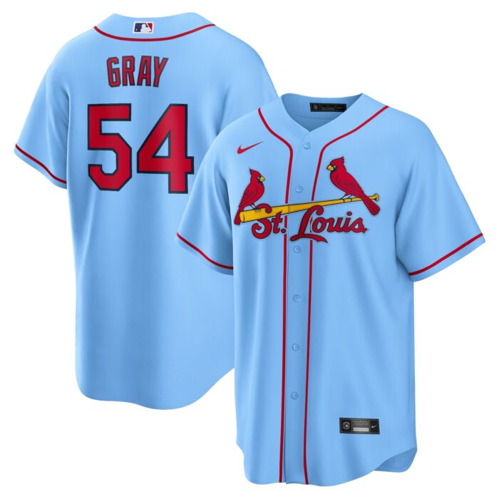 Men’s St. Louis Cardinals Sonny Gray Nike Light Blue Alternate Replica Jersey