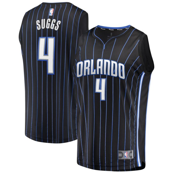 Men’s Orlando Magic Jalen Suggs Fanatics Black Fast Break Replica Jersey – Icon Edition