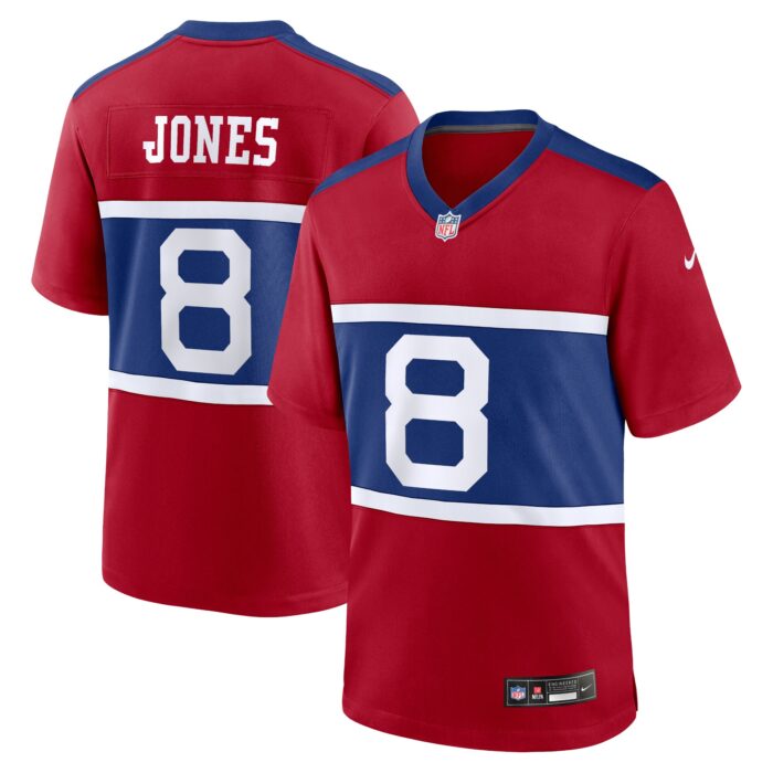 Men’s New York Giants Daniel Jones Nike Century Red Alternate Player Game Jersey