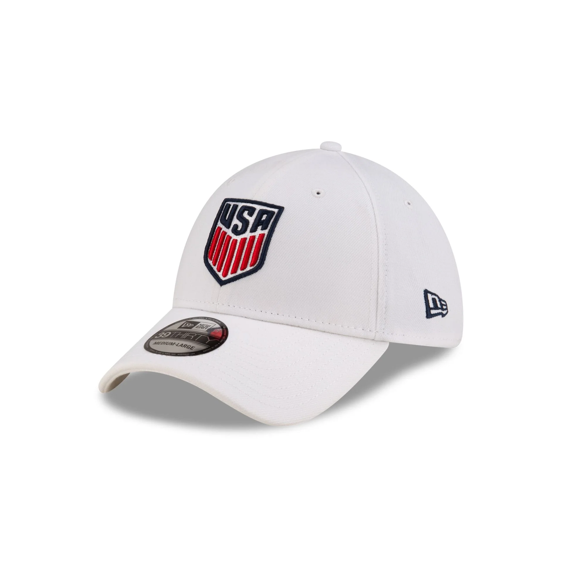 U.S. Soccer Men's National Team White 39THIRTY Stretch Fit Hat