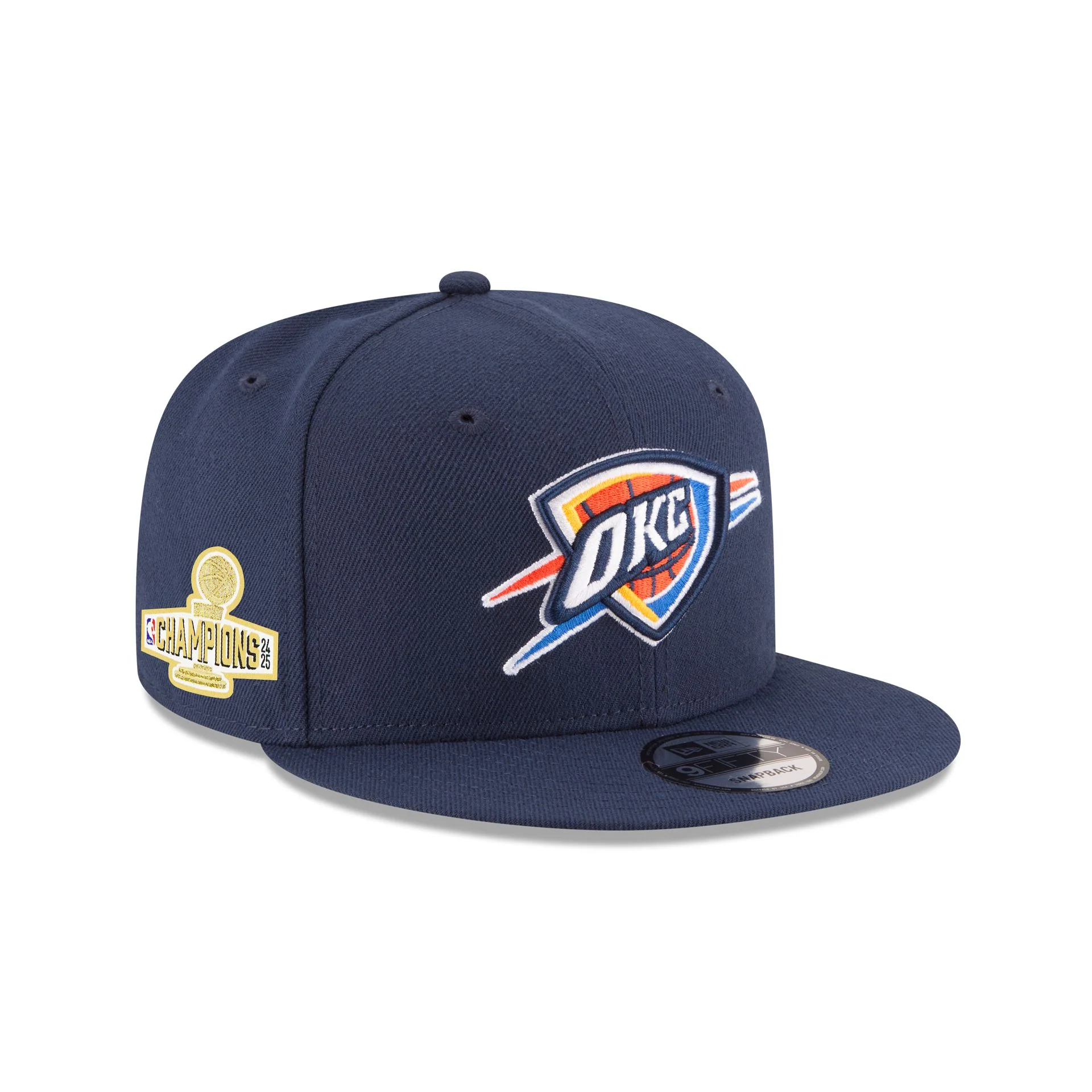 Oklahoma City Thunder 2025 NBA Champions Sidepatch 9FIFTY Snapback Hat