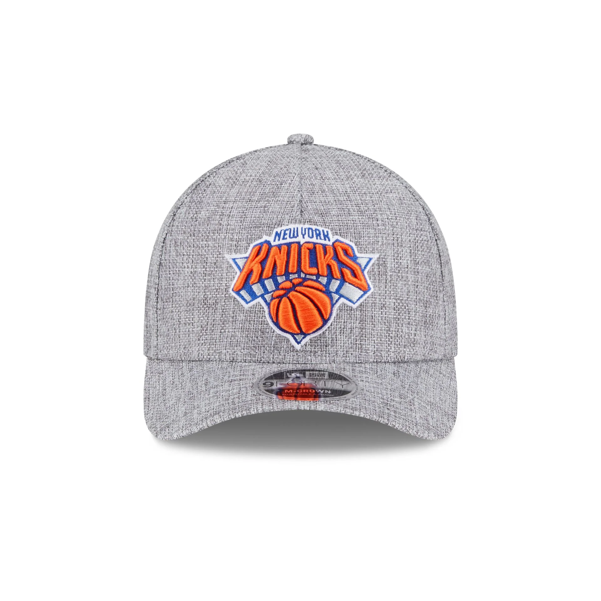 New York Knicks Cotton Weave Gray 9FORTY M-Crown A-Frame Snapback Hat