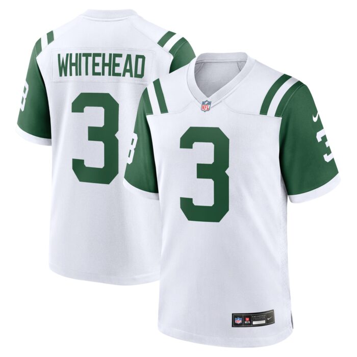 Men’s New York Jets Jordan Whitehead Nike White Classic Alternate Player Game Jersey