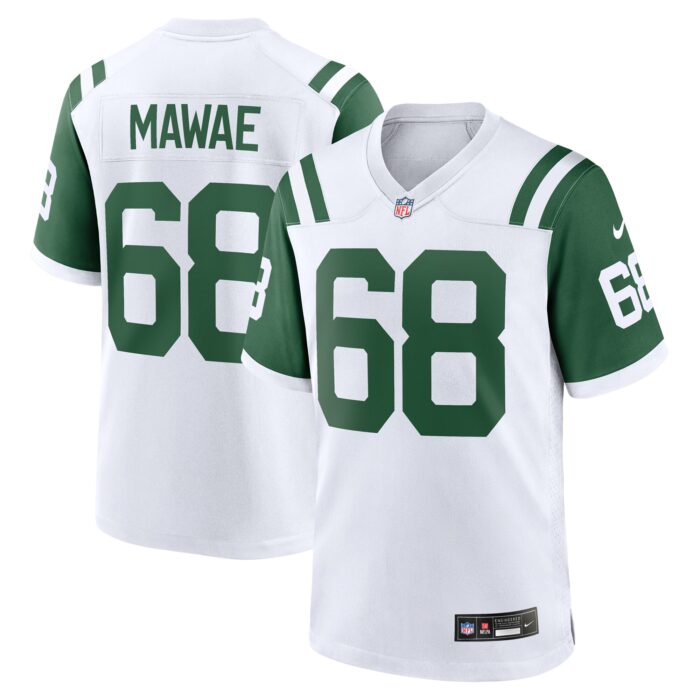 Men’s New York Jets Kevin Mawae Nike White Classic Alternate Retired Player Game Jersey