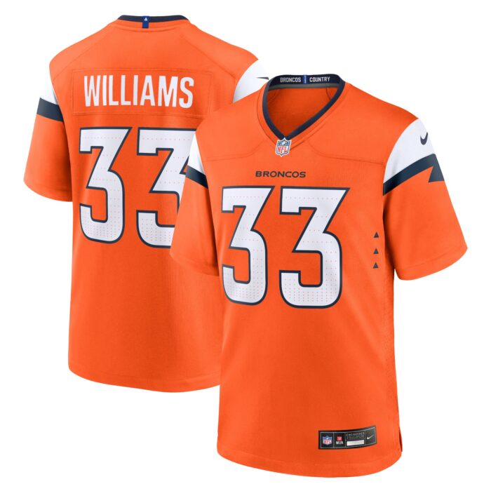Men’s Denver Broncos Javonte Williams Nike Orange Mile High Collection Game Jersey