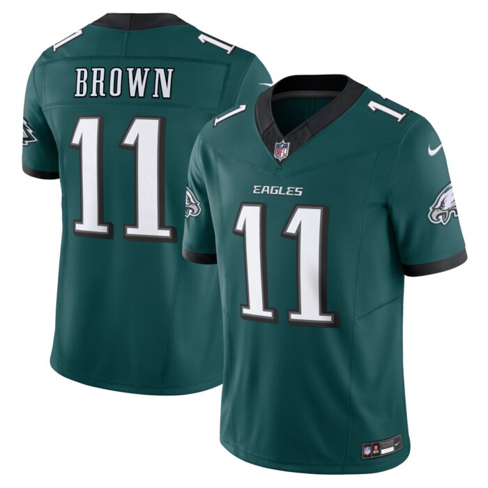 Men’s Philadelphia Eagles A.J. Brown Nike Midnight Green Vapor F.U.S.E. Limited Jersey