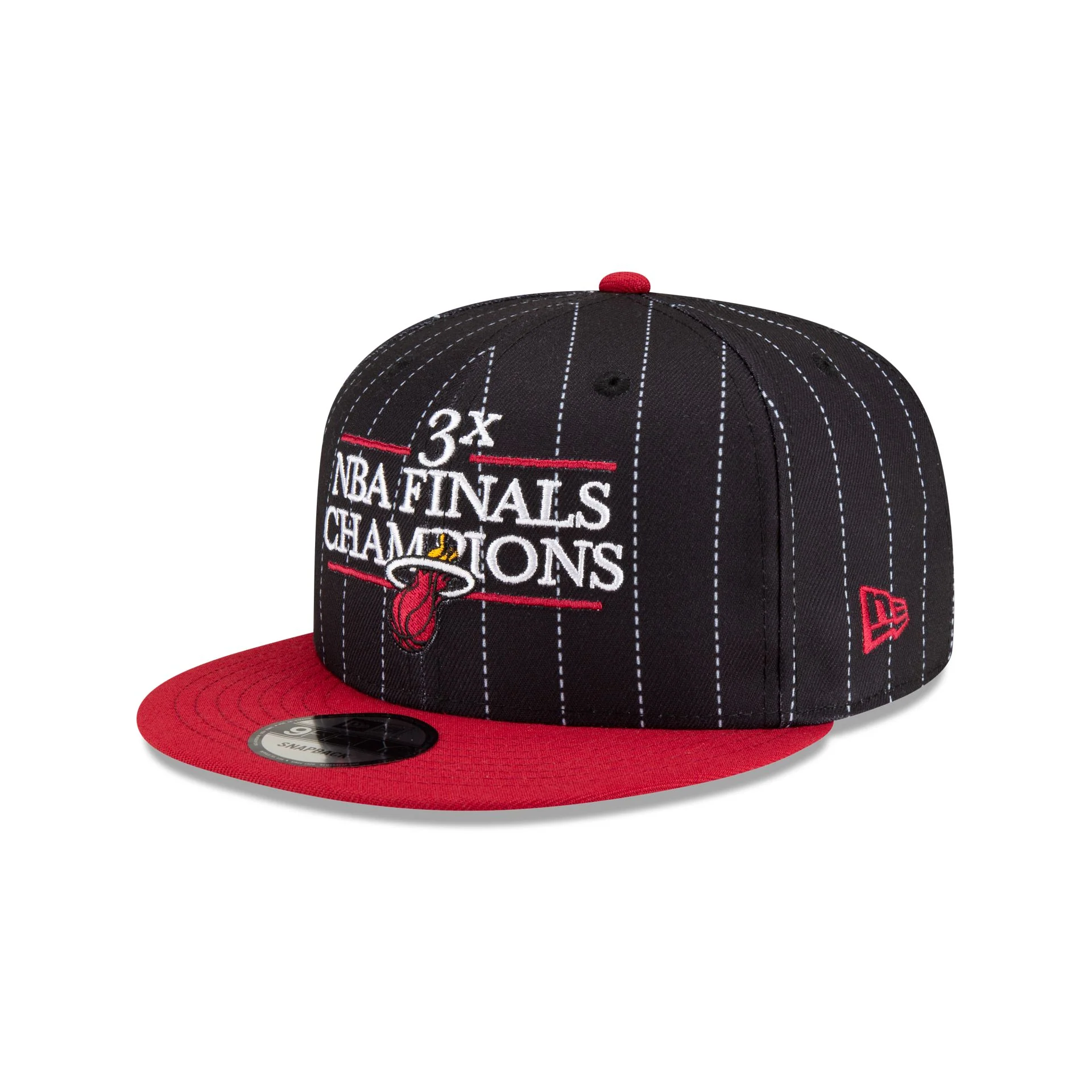 Just Caps NBA Champion Pinstripe Miami Heat 9FIFTY Snapback Hat