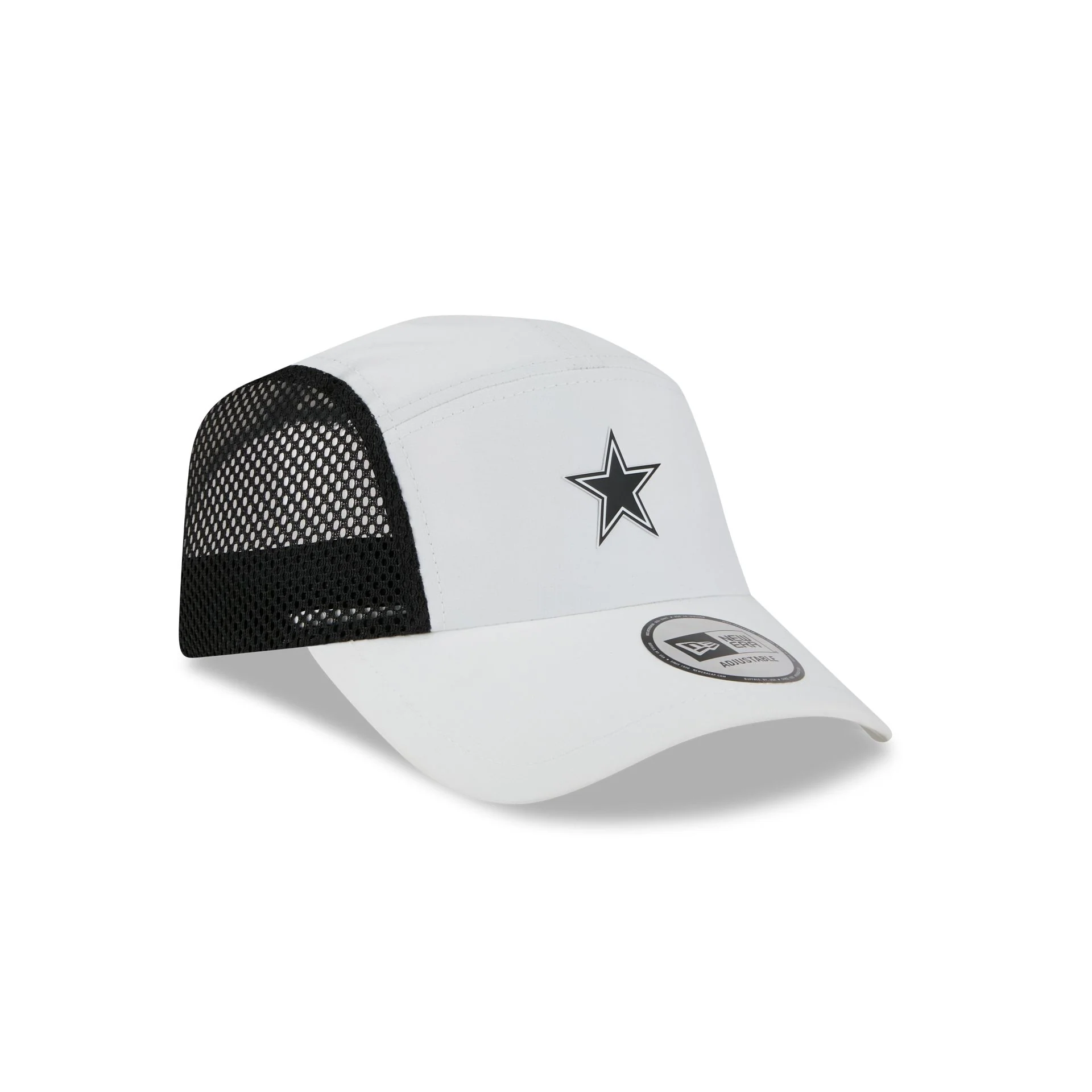 Dallas Cowboys White Poly Runner Adjustable Hat