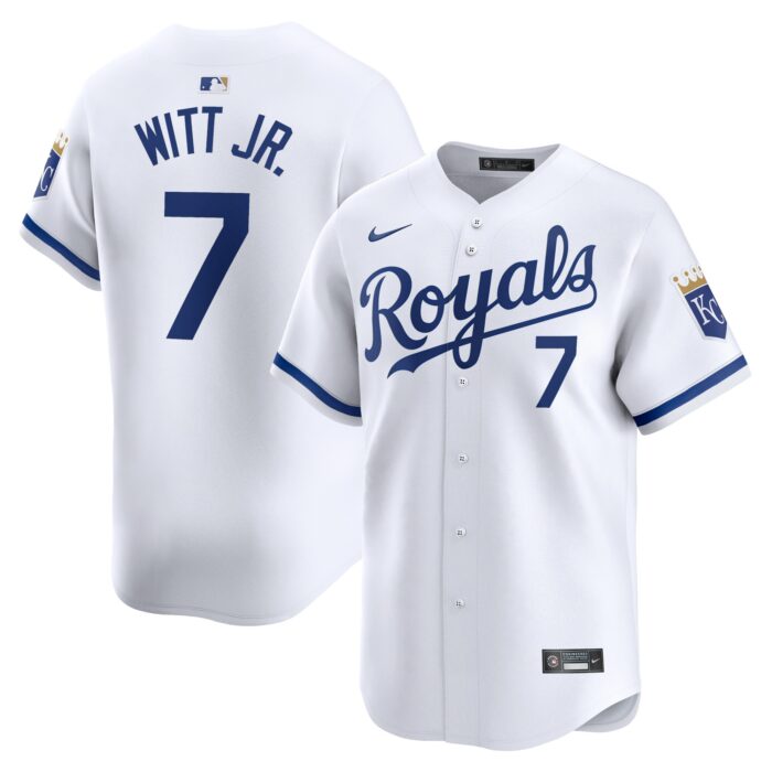 Youth Kansas City Royals Bobby Witt Jr. Nike White Home Limited Player Jersey