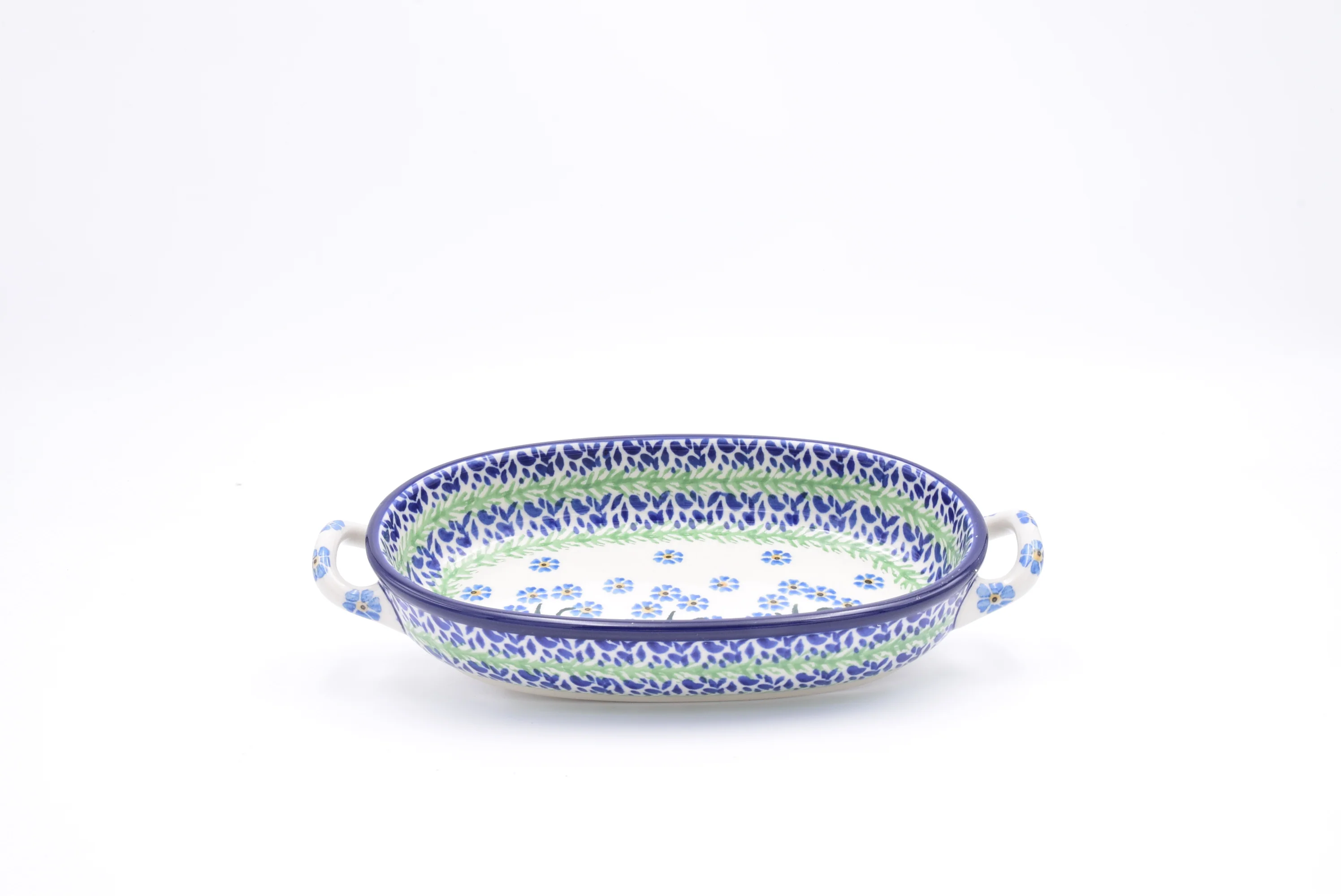 421 Bunzlau Ovenschaal Ovaal met oor 1436