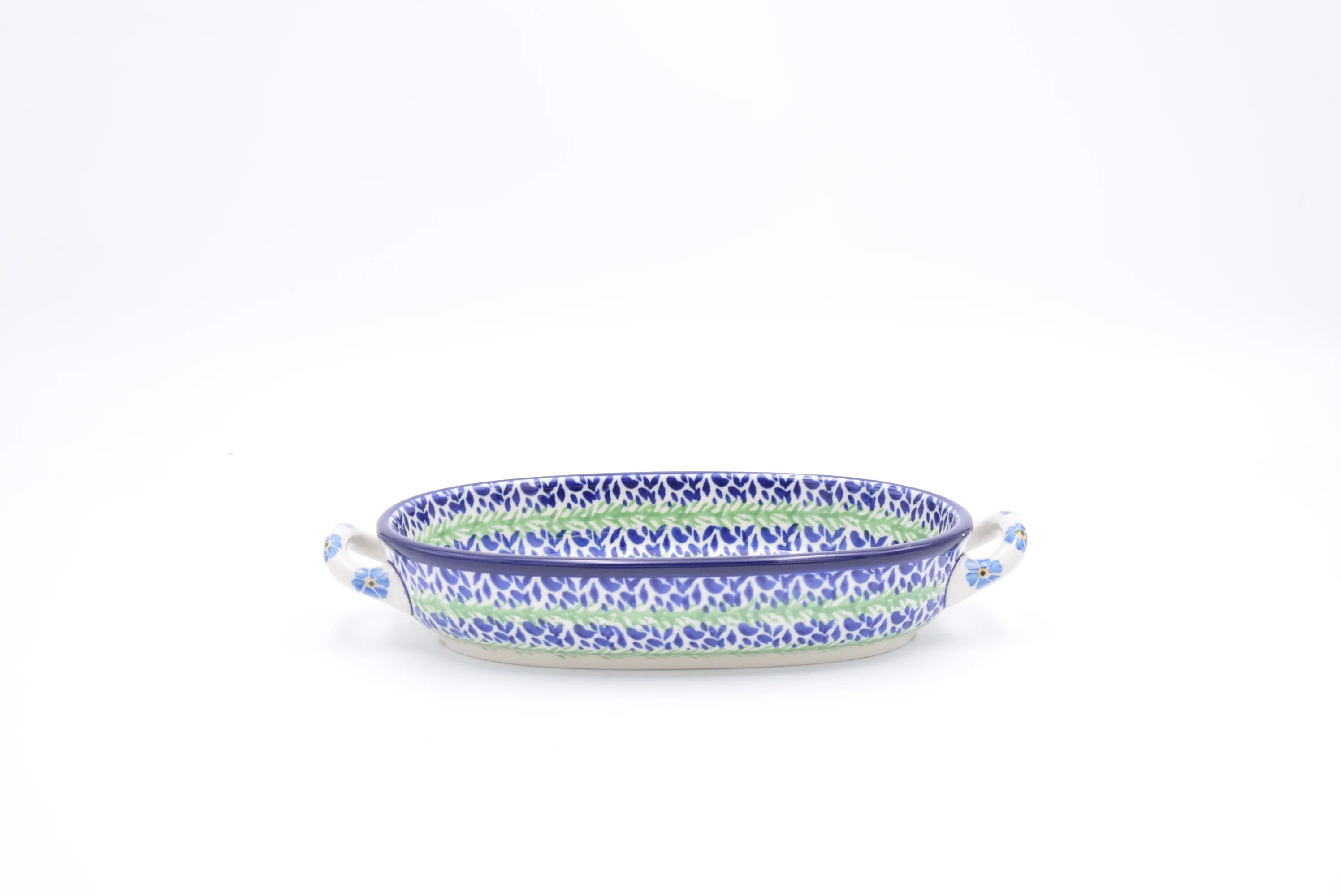 421 Bunzlau Ovenschaal Ovaal met oor 1436