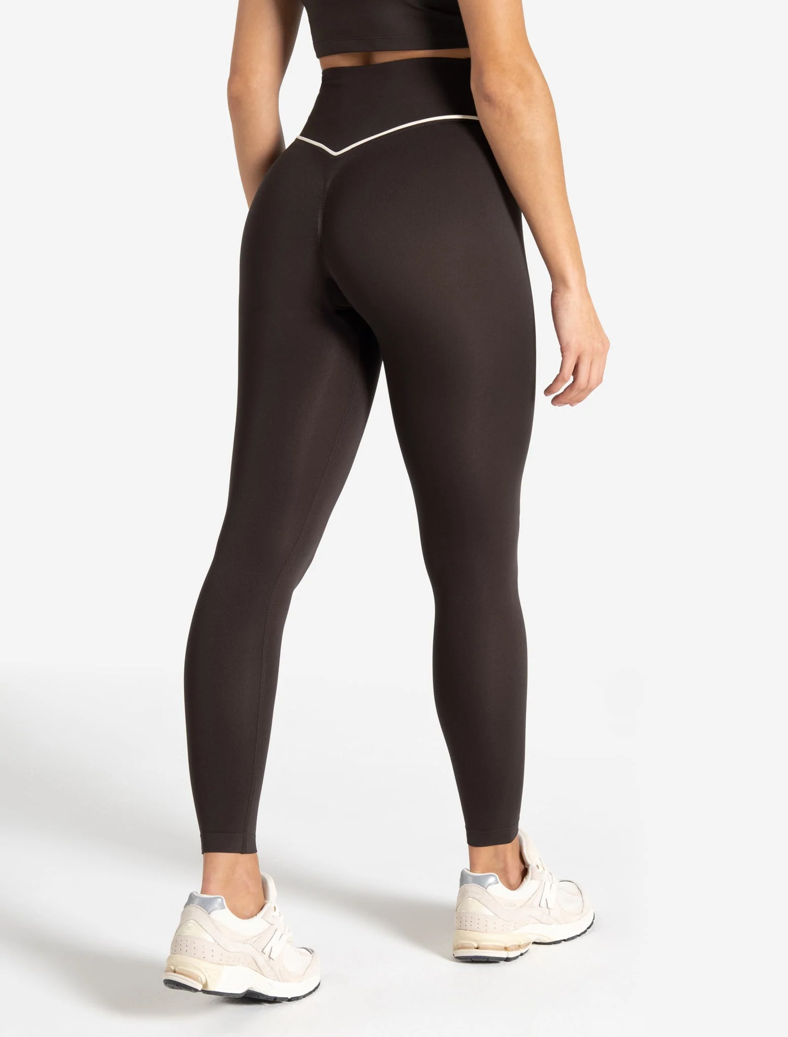 Sculpt Seamless Scrunch Leggings - Espresso/Marshmallow