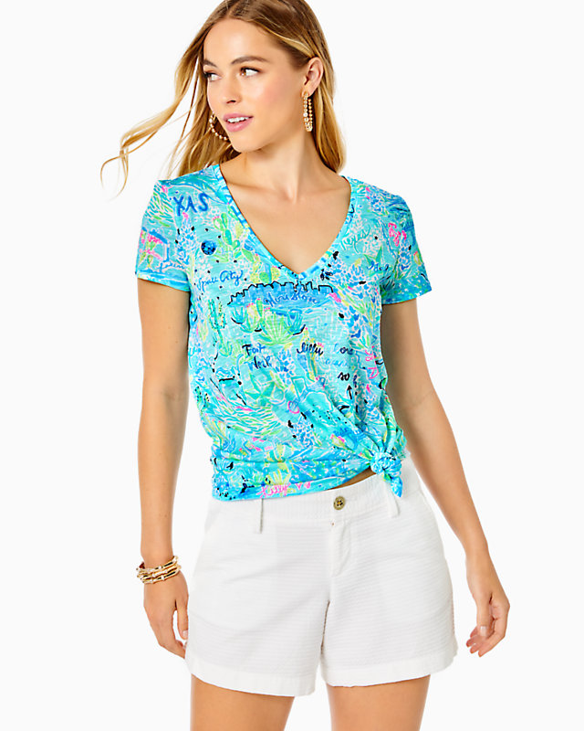 Etta V-Neck Top | Lilly Pulitzer Outlet | Lilly Pulitzer Outlet - LillypulitzerOutlets