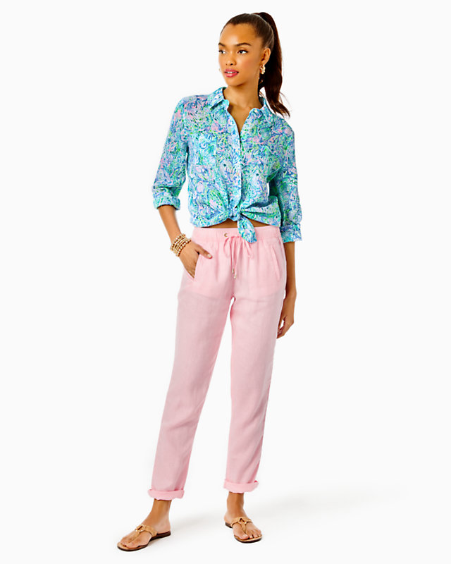 31" Taron Mid-Rise Linen Pant | Lilly Pulitzer Outlet - LillypulitzerOutlets