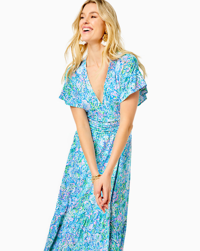 Juliet Ruffle Midi Dress | Lilly Pulitzer Outlet - LillypulitzerOutlets