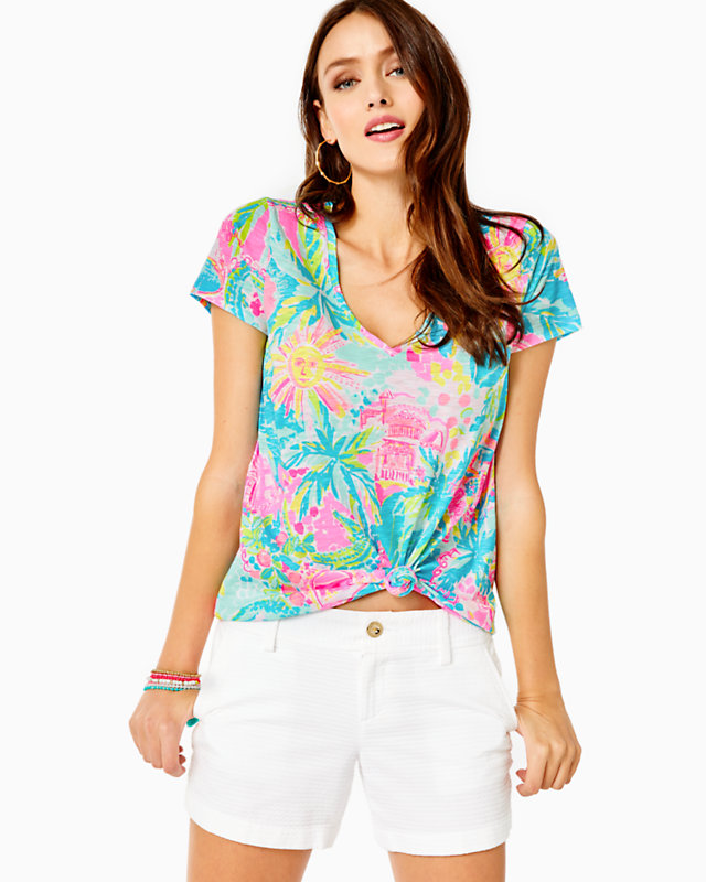 Etta V-Neck Top | Lilly Pulitzer Outlet | Lilly Pulitzer Outlet - LillypulitzerOutlets