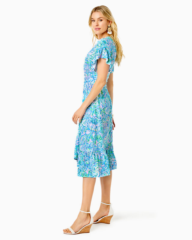 Juliet Ruffle Midi Dress | Lilly Pulitzer Outlet - LillypulitzerOutlets